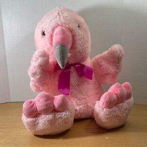 Dan Dee Pink Flamingo Plush Tootsie Footsie Stuffed Animal Large 16" Soft Cuddly